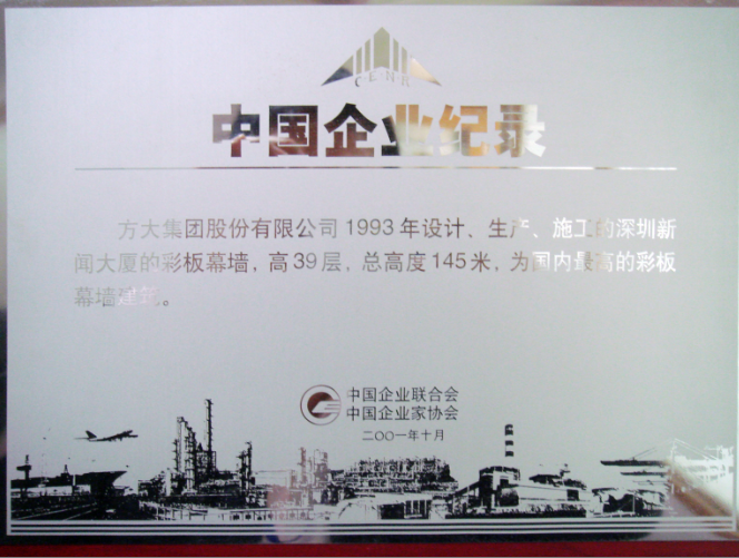 2001 中國企業(yè)紀(jì)錄